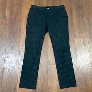 Lauren Ralph Lauren Plaid Navy Blue/Green Straight Leg Pants